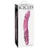 Icicles No. 57 - dvostrani stakleni dildo u obliku penisa (ružičasti)