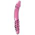 Icicles No. 57 - dvostrani stakleni dildo u obliku penisa (ružičasti)