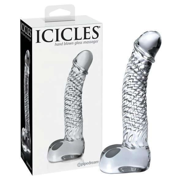 Icicles No. 61 - stakleni dildo u obliku penisa (providan)