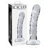 Icicles No. 62 - Stakleni Dildo sa Penisa Dizajnom (Prozirni)