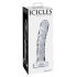 Icicles No. 62 - Stakleni Dildo sa Penisa Dizajnom (Prozirni)