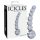 Icicles No. 66 - Zakrivljeni, kuglasti stakleni dildo (prozirni)