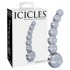 Icicles No. 66 - Zakrivljeni, kuglasti stakleni dildo (prozirni)