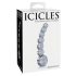 Icicles No. 66 - Zakrivljeni, kuglasti stakleni dildo (prozirni)