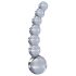 Icicles No. 66 - Zakrivljeni, kuglasti stakleni dildo (prozirni)