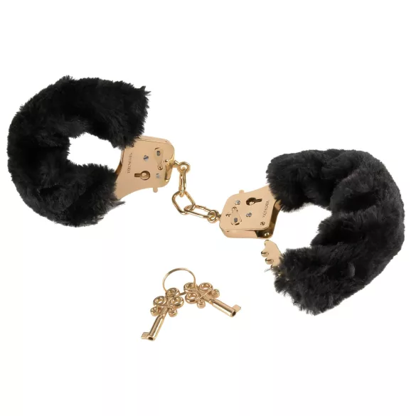 Pipedream Fetish Fantasy Gold - plišane lisice (crne)