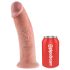 King Cock 10 - veliki dildo s vakuum bazom (25cm) - prirodno
