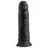 King Cock 10 - dildo sa vakuum bazom (25cm) - crna