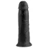 King Cock 10 - dildo sa vakuum bazom (25cm) - crna
