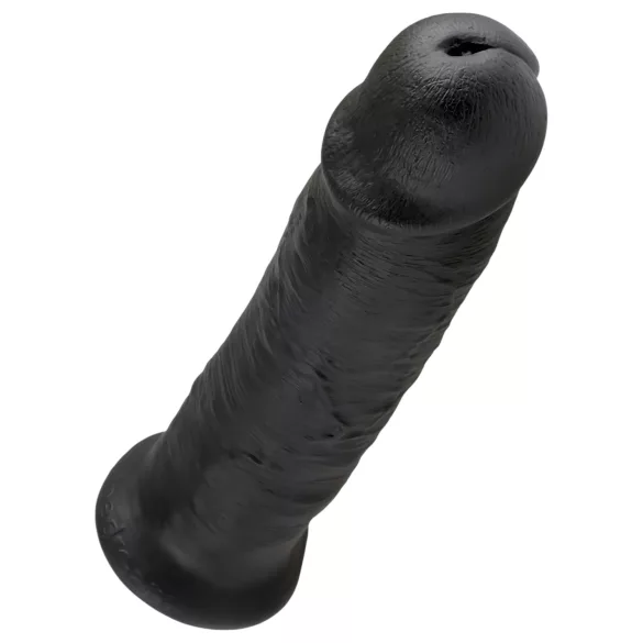 King Cock 10 - dildo sa vakuum bazom (25cm) - crna