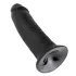 King Cock 10 - dildo sa vakuum bazom (25cm) - crna