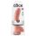 King Cock 9 - veliki dildo sa testisima i vakuum postoljem (23 cm) - prirodna boja