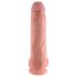 King Cock 11 - Dildo sa vakumskim postoljem i testisima (28cm) - prirodno
