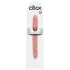 King Cock 12 Slim - realistični dvostruki dildo (31 cm) - prirodna boja