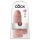 King Cock 9 Debeljko - dildo sa testisima i vakuum bazom (23cm) - prirodna boja