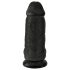 King Cock 9 Chubby - crni dildo sa testisima i vakumom (23cm)
