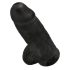 King Cock 9 Chubby - crni dildo sa testisima i vakumom (23cm)