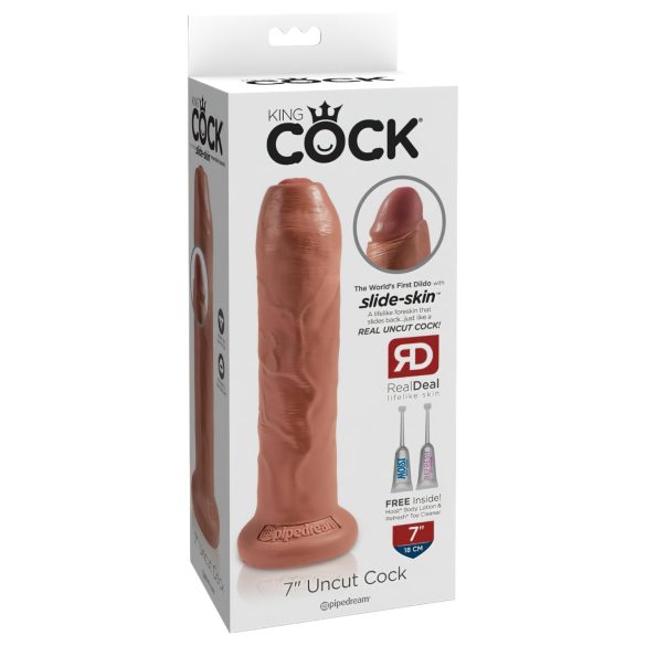 King Cock 7 - Realističan dildo (18cm) - tamni ten