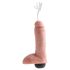 King Cock 8 - Realistični prskajući dildo (20 cm) - prirodna boja