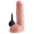 King Cock 8 - Realistični prskajući dildo (20 cm) - prirodna boja