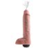 King Cock 11 - Realistični prskajući dildo (28cm) - prirodna boja