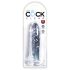 King Cock Clear 6 - dildo sa vakuumom (15cm)