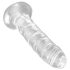 King Cock Clear 6 - dildo sa vakuumom (15cm)