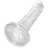 King Cock Clear 6 - dildo sa vakuumom (15cm)