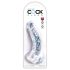 King Cock Clear 19cm - Dildo sa Testisima i Vakum Držačem