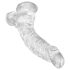 King Cock Clear 19cm - Dildo sa Testisima i Vakum Držačem