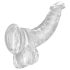 King Cock Clear 19cm - Dildo sa Testisima i Vakum Držačem