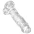 King Cock Clear 8 - prozirni dildo sa testisima i vakuumskom bazom (20cm)