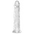 King Cock Clear 8 - veliki dildo sa vakum postoljem (20cm)