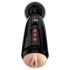 PDX Elite Dirty Talk - Vibrirajuća veštačka vagina masturbator (crna)