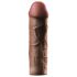 X-TENSION Mega 2 - realistični penis rukav (20.3cm) - tamna prirodna boja