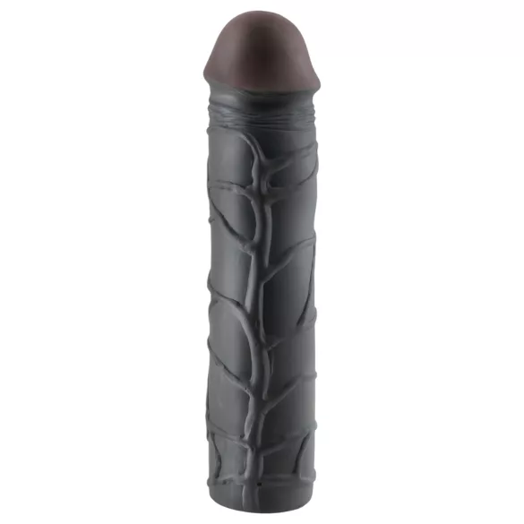 Pipedream - X-TENSION Mega 3 - реалистична навлака за пенис (22,8 cm, црна)
