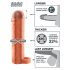 X-TENSION Perfect 1 - Penis prsten sa navlakom (17,7cm) - prirodna boja
