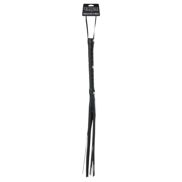 Fetish Fantasy Deluxe Devetorepičasti Bič (65cm) - crni