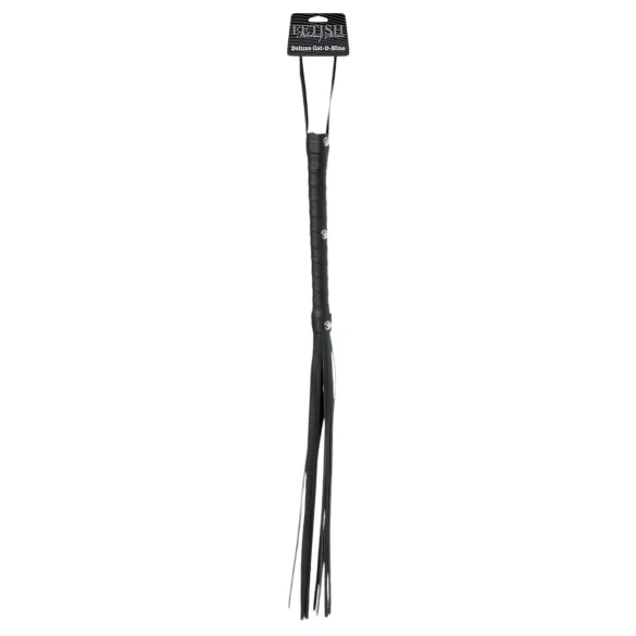 Fetish Fantasy Deluxe Devetorepičasti Bič (65cm) - crni