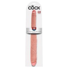   King Cock 16 Tapered - realistični dupli dildo (41cm) - prirodna boja