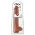 King Cock 15 - džinovski dildo (38cm) - tamna prirodna boja