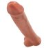 King Cock 15 - džinovski dildo (38cm) - tamna prirodna boja