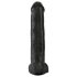 King Cock 15 - Crni dildo sa testisima i vakuum postoljem (38cm)