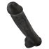 King Cock 15 - Crni dildo sa testisima i vakuum postoljem (38cm)