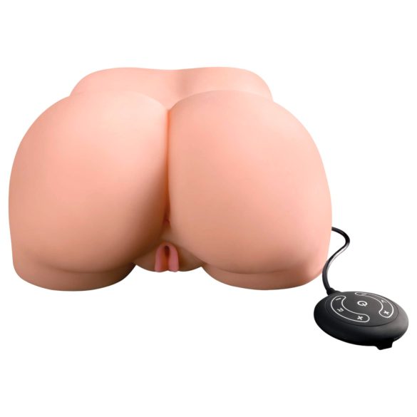 PDX Elite Milk Me Silly - vibrirajući torzo masturbator (prirodno)