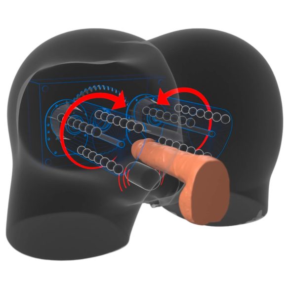 PDX Elite Milk Me Silly - vibrirajući torzo masturbator (prirodno)