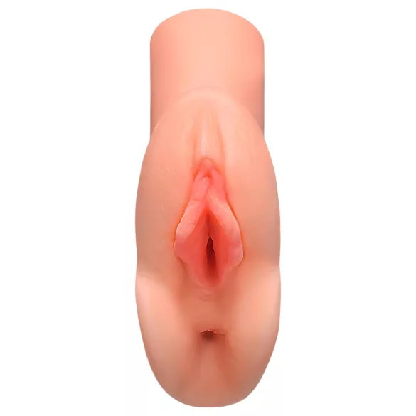 PDX Double Stroker - 2u1 realistični masturbator (prirodna boja)