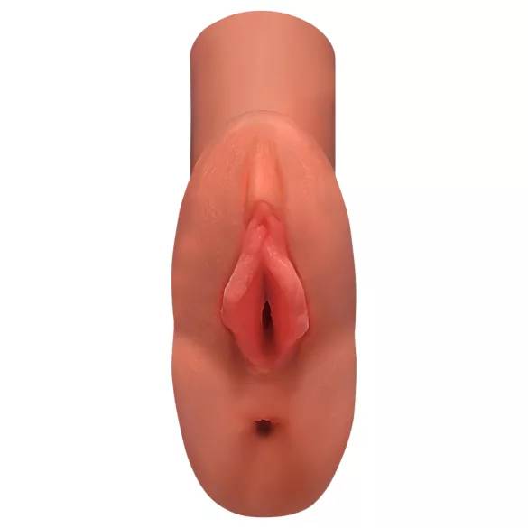 PDX Dvostruki Stroker - 2u1 realističan masturbator (tamniji ton)