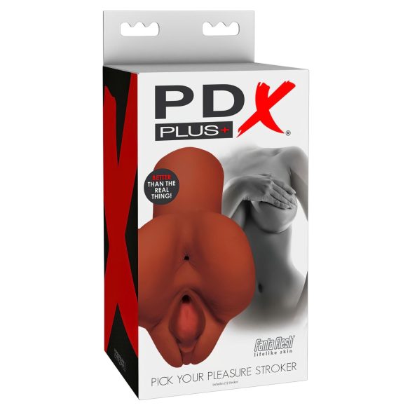 PDX Izaberi Uživanje - 2u1 realistični masturbator (braon)