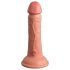 King Cock Elite 6 - realistični dildo sa vakum postoljem (15cm) - prirodna boja